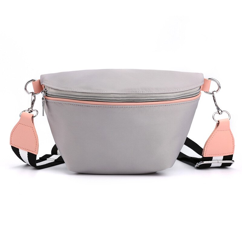 Roze dames kleine clutch tas borsttas crossbody portemonnee polsband effen oxford schoudertassen gestreepte schouderband: Grijs