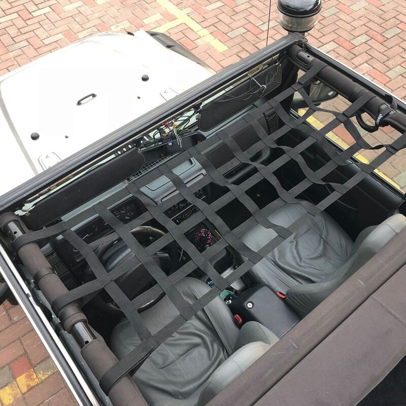 Zwarte Oxford Doek Multifunctionele Ic Sticker Dak Opslag Hangmat Dak Bescherming Netto 4X10 Mesh Geschikt Voor Jeep Wrangler