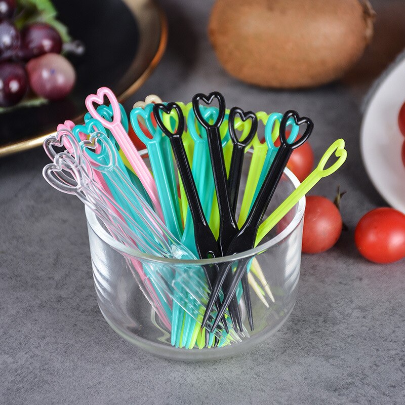 30/50/100 stücke Einweg Obst Gabeln Stick Einzeln Warpped Lebensmittel Forcks Hochzeit Party Weihnachten Für Kunststoff Gabel obst Kuchen