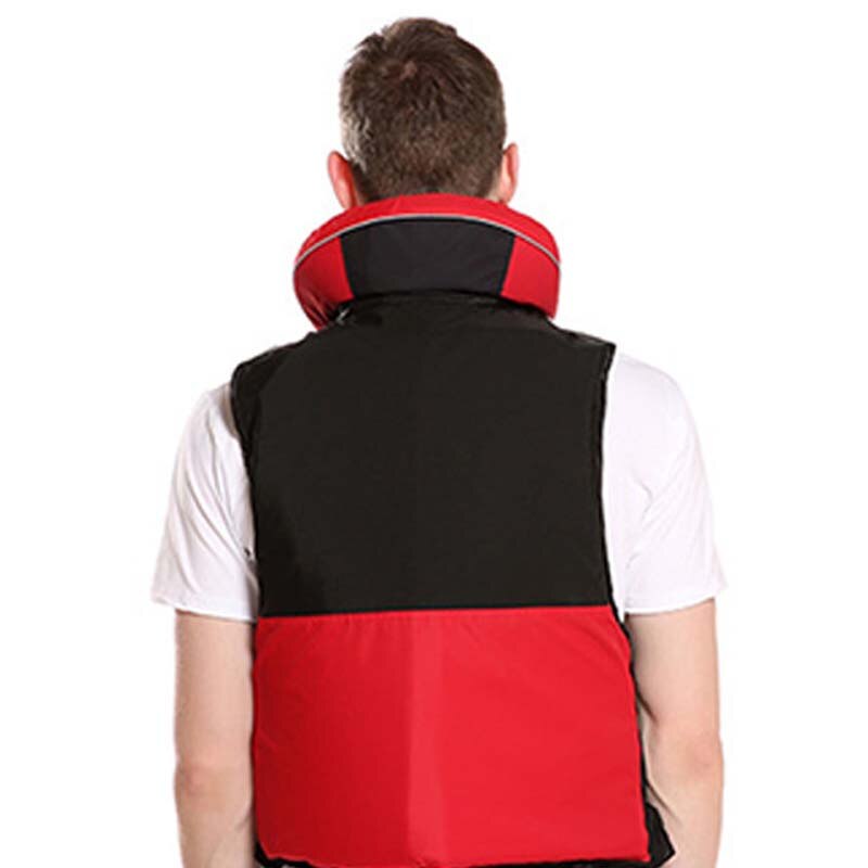 Vision nocturne gilet de pêche imperméable à l'eau col debout femmes hommes multi-poche à la dérive voile sécurité pêche vie sifflet gilet
