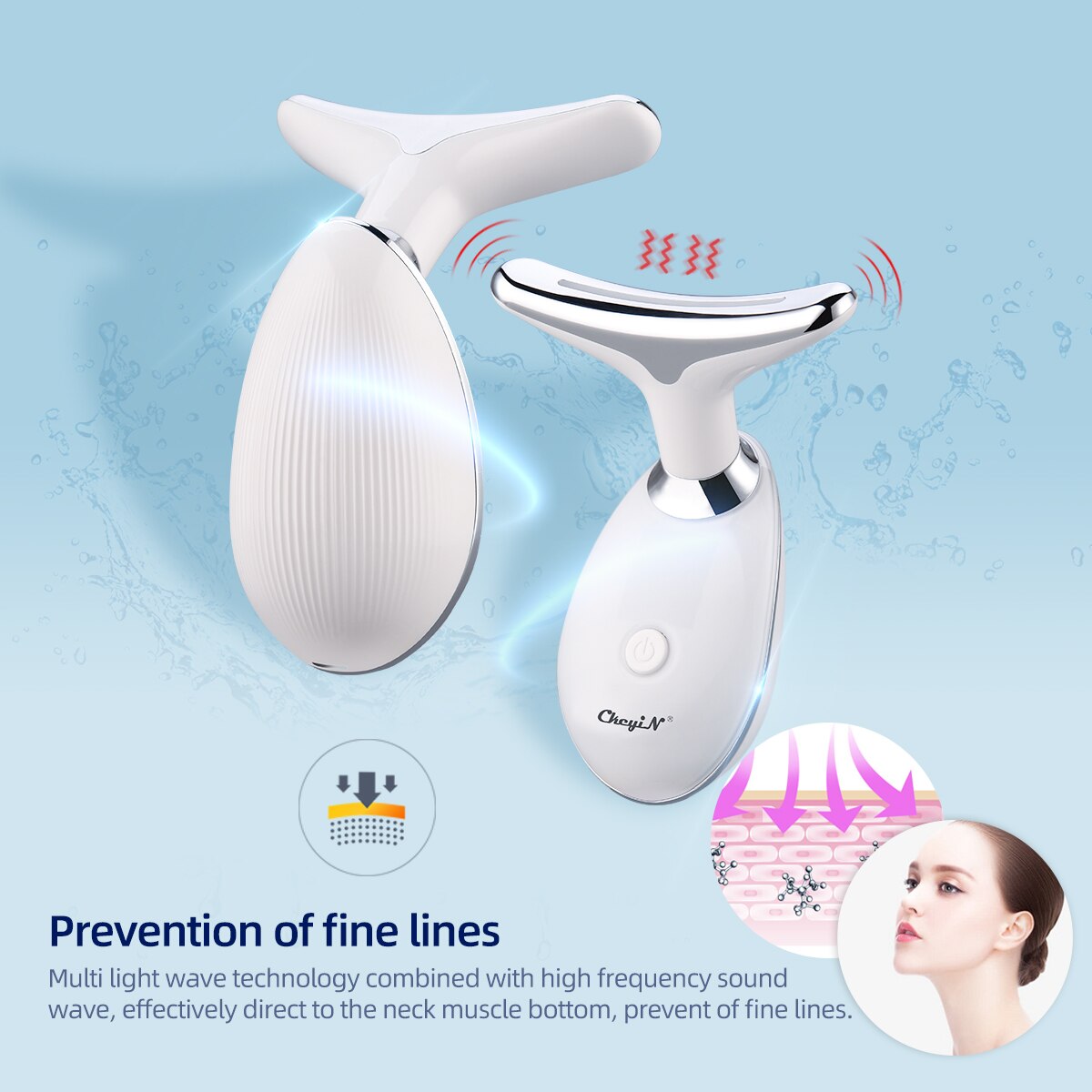 4 In 1 Verwijder Dubbele Kin Hals Apparaat Led Photon Therapie Anti-Rimpel Accupoint Trillingen Gezicht Huid Lifting Aanscherping massager