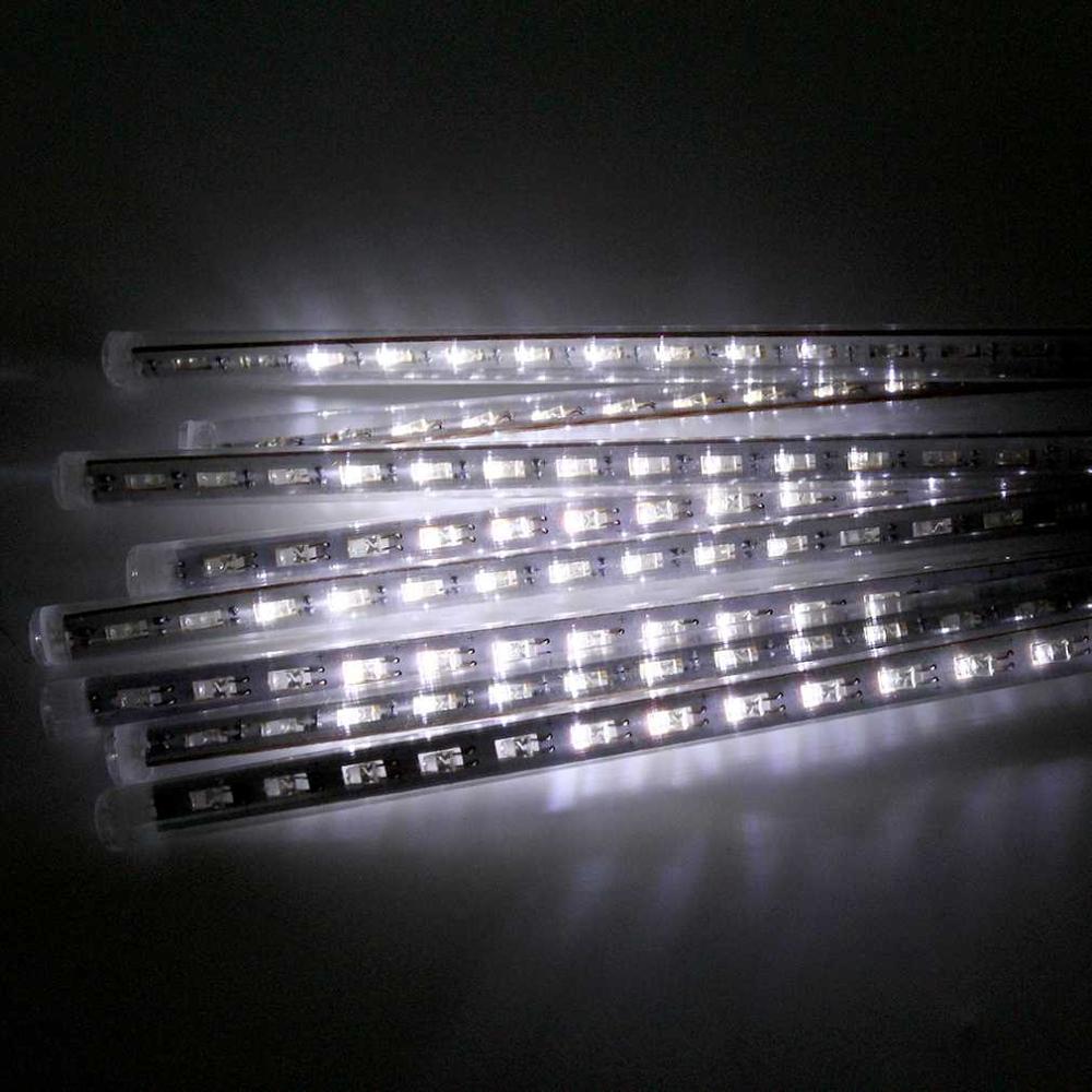 ICOCO 8 Uds 30cm LED lluvia de meteoros luces de tubo de lluvia decoración para paisajismo al aire libre guirnalda de luz 18 SMD lámpara de camino de árbol de hadas Navidad