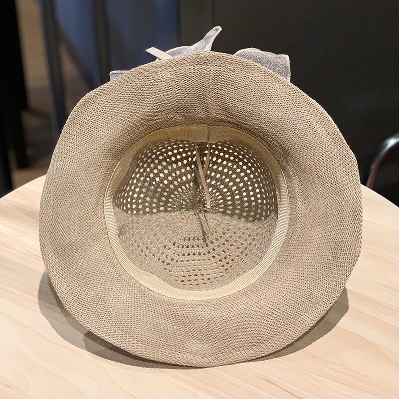 Summer Bucket Hat Woman Beach Sun Hats Leisure Journey Outdoors Vacation Accessories UV Protection Big Brimmed Hat