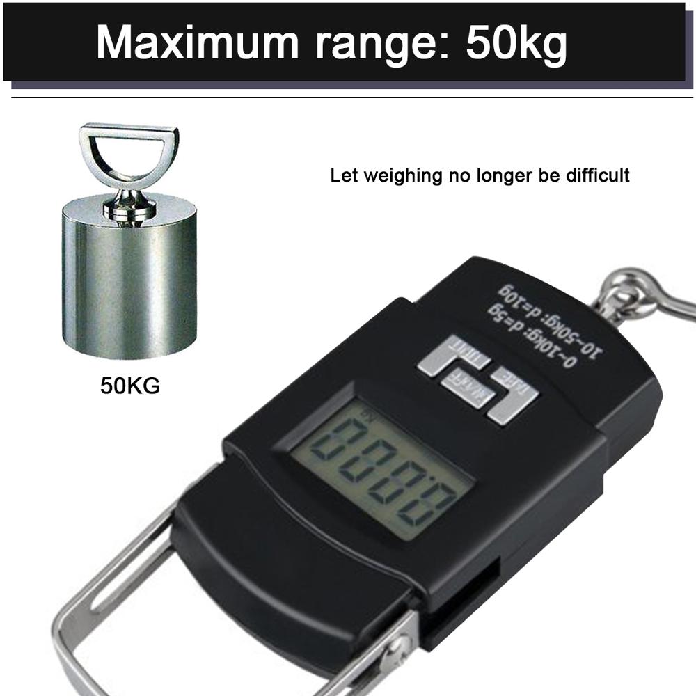 BOBI 50KG 10g Electronic Portable Digital Scale Hanging Hook Fishing Travel Double Precision Luggage Weight Scale Balance Scales