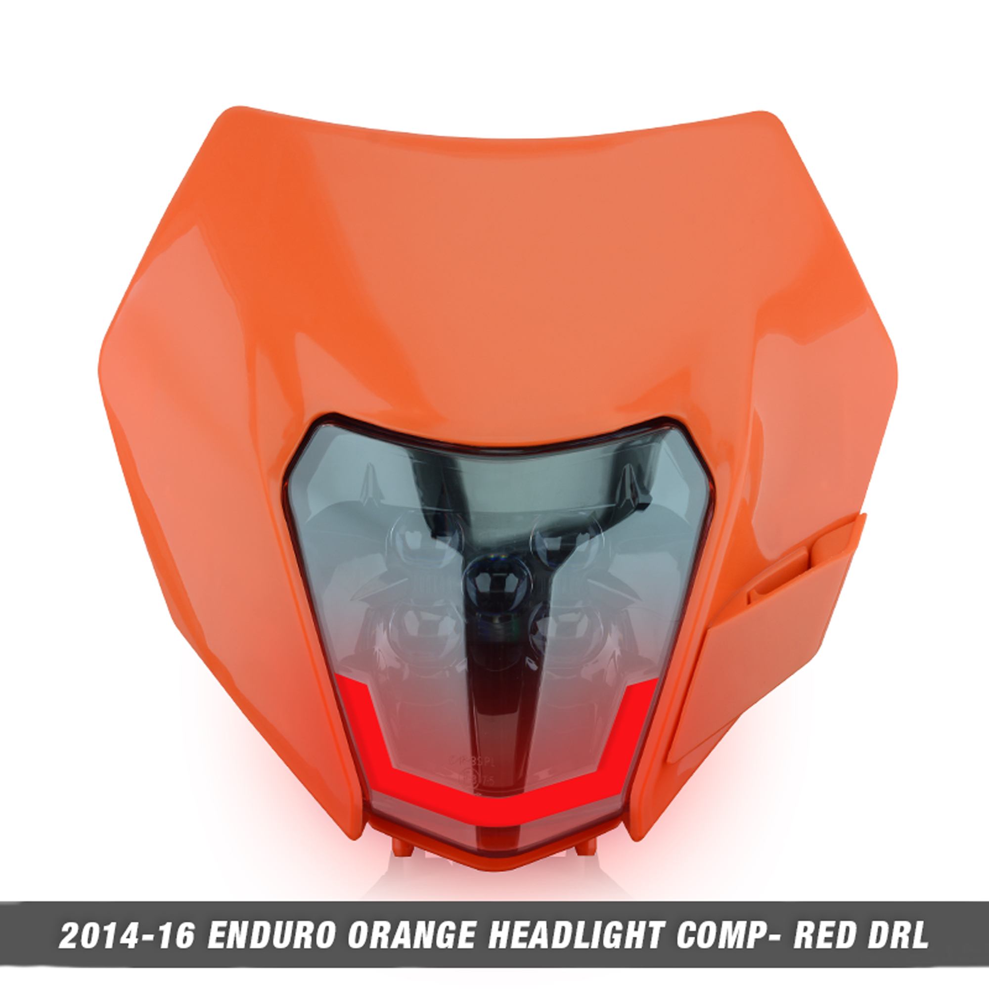 Powerzone faro LED para motocicleta para KTM EXC XC SX MX 125 250 300 450 supermoto faro Universal: Blanco