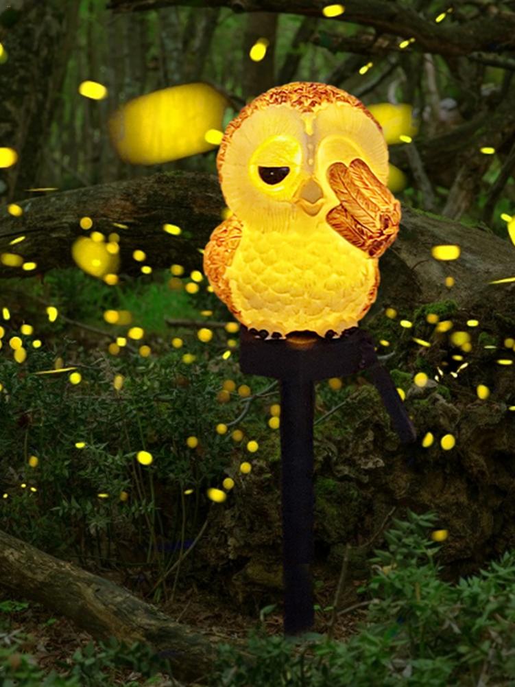 Solar Verlichting Outdoor Tuin Ornamenten Hars Uilen Solar Led Verlichting Outdoor Tuin Stake Waterdichte Verlichting Voor Bloem Hek La