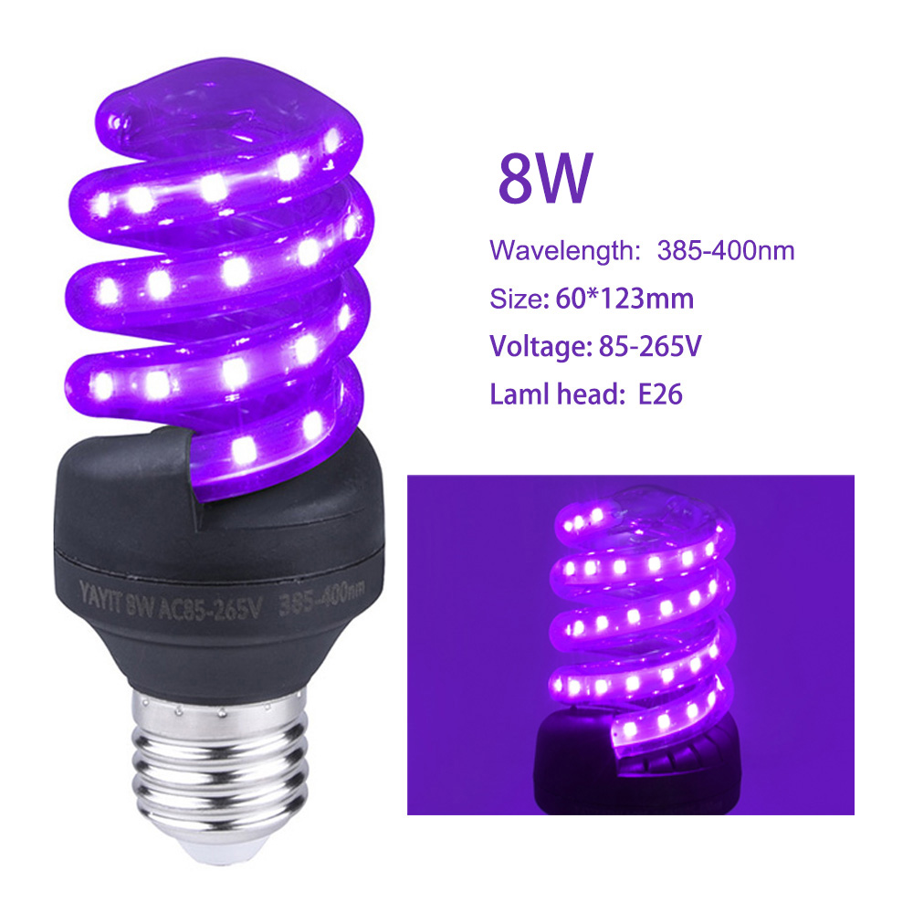 Ultraviolet Uv Lamp 8W 9W 9.5W 15W 56W Zwart Licht Fluorescerende Detectie Lamp E26 110V 220V Voor Dj Party Thuis Decoratie