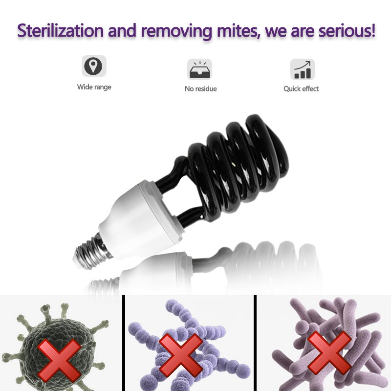 Ampoule fluorescente UV, modèle, 220V, E27, 40W, spirale, économie de lumière noire, lampe violette