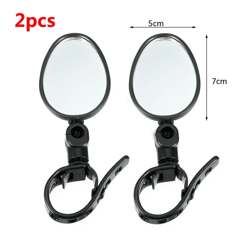 Fiets Ronde Extra Spiegels 360 Graden Verstelbare Groothoek Achteruitkijkspiegel Stuur Mount Bike Bolle Spiegel S/L: MULTI
