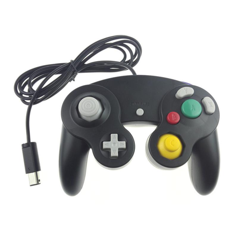 Ngc Gc Gamepad Wired Controller Voor Wii Gamecube Draagbare Joystick Met Usb Kabel Voor Pc Computer: Black