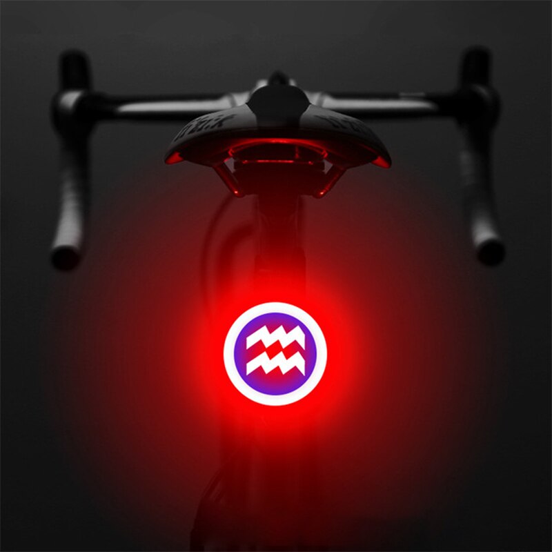 Bicycle Light USB Charge Multi Lighting Modes Led Bike Light Flash Tail Rear Bicycle Lights for Mountains Bike Seatpost: Aquarius