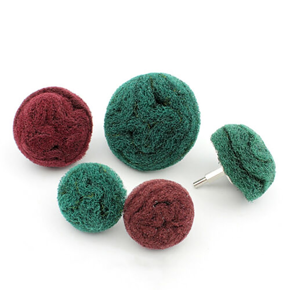 1PCS 50mm-100mm Dome Scotch Brite Flap Wheel Sanding Abrasive Mop 6mm Shank for Drill