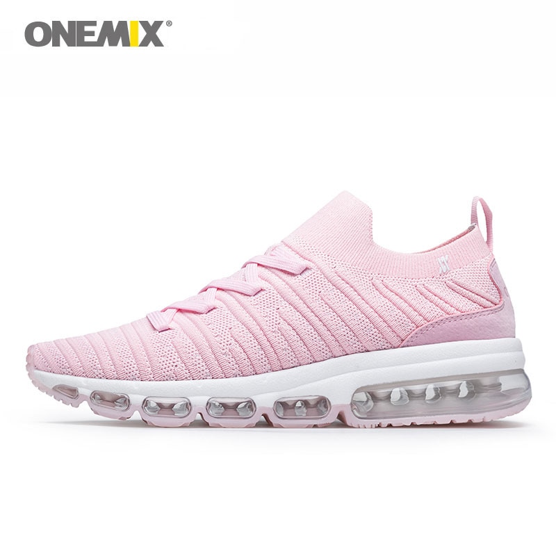 ONEMIX-Zapatillas deportivas para mujer, zapatos rosas para correr, trotar al aire libre, con cojín de aire, para caminar al aire libre