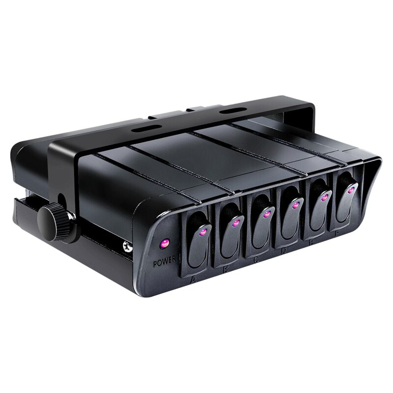 On/Off Switch Box Controller Rocker Switches Panel SPST Red Light for Car Lights Marine Boat Truck