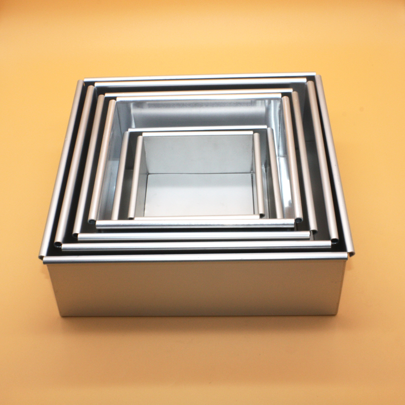 Baking Mold 4 Inch 9 Inch Square Bottom Cake Mold Aluminum Alloy Baking Cake Mold