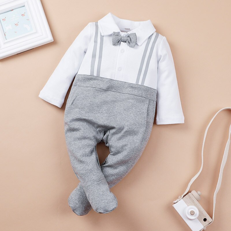 Carters Neugeborenen Baby Kleidung Geboren Jungen Gentleman kleid einteiliges schuhe lange ärmeln Strampler klettern kleidung