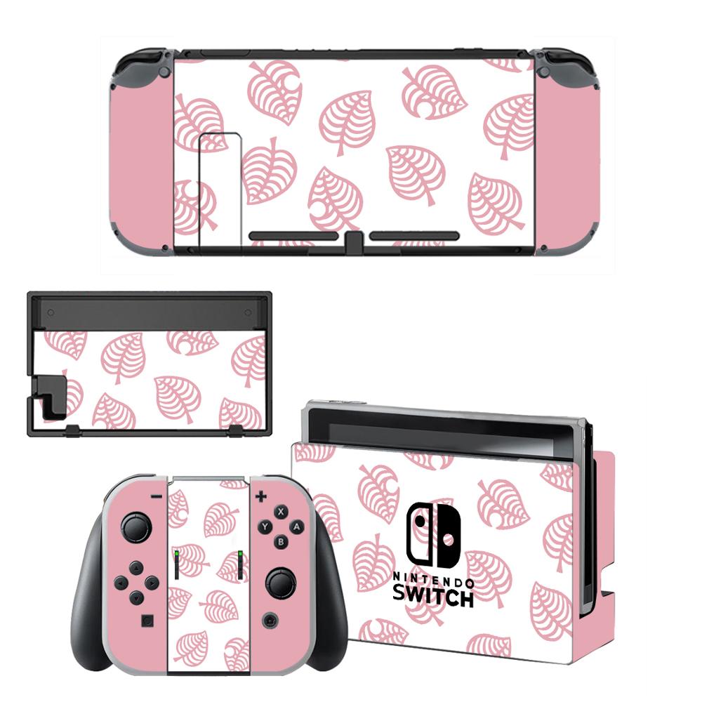 Protector de pantalla de vinilo para consola Nintendo Switch NS, pegatinas protectoras de Animal Crossing, controlador y soporte de soporte: QBYSNS0003