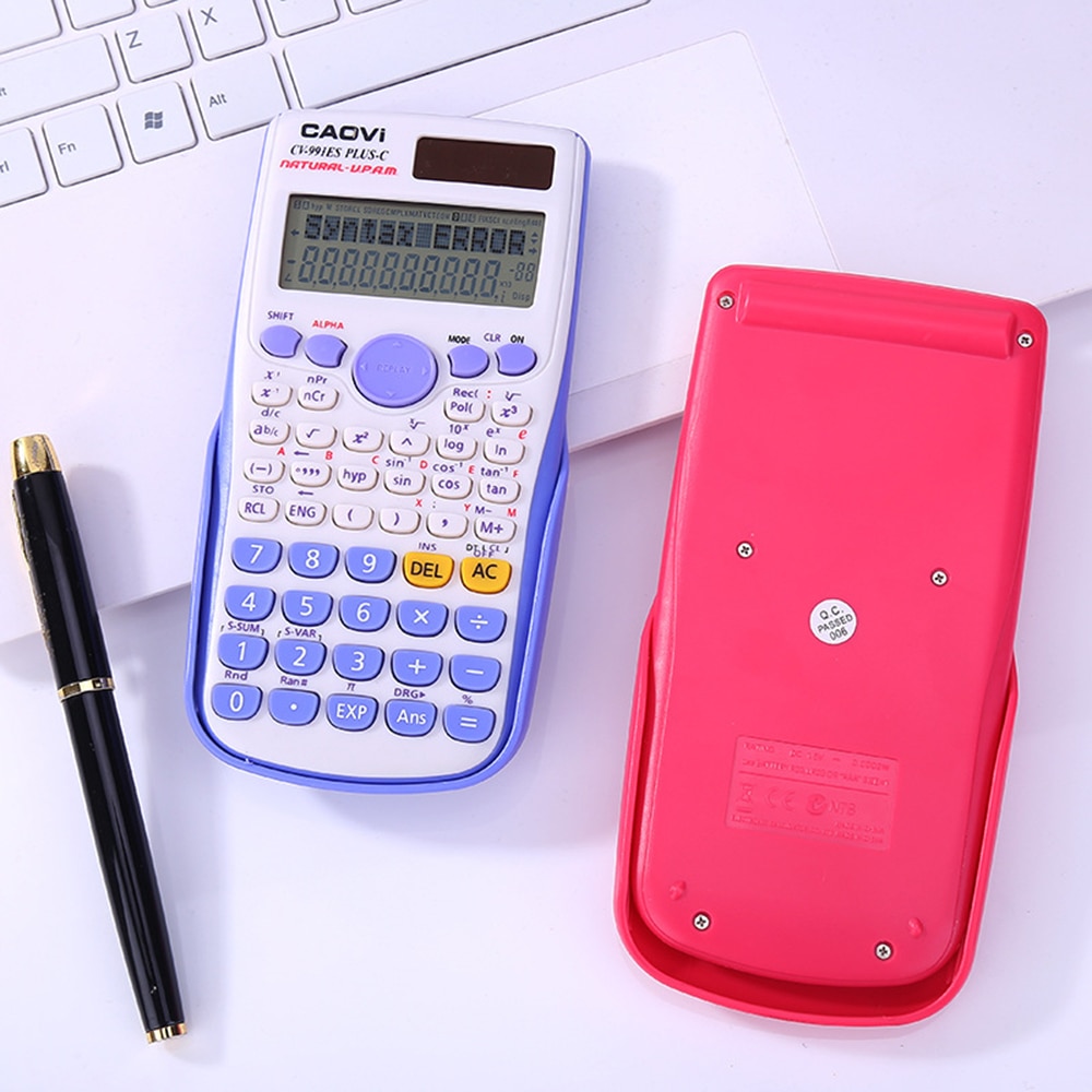 Portable Scientific Calculator Multifunction Counting Tool with Button Battery for Student School Office Stationery Supplies