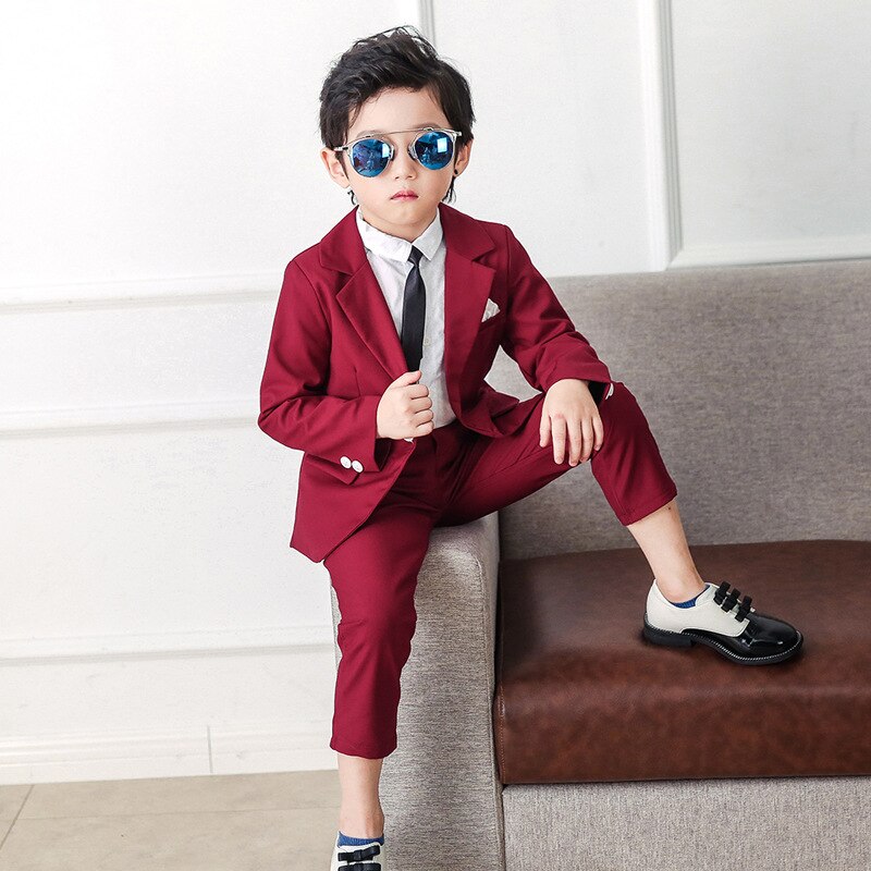 Lolanta-Conjunto de chaqueta y pantalones para niños, traje Formal para niños, ropa de competición para de cumpleaños, 2 uds.