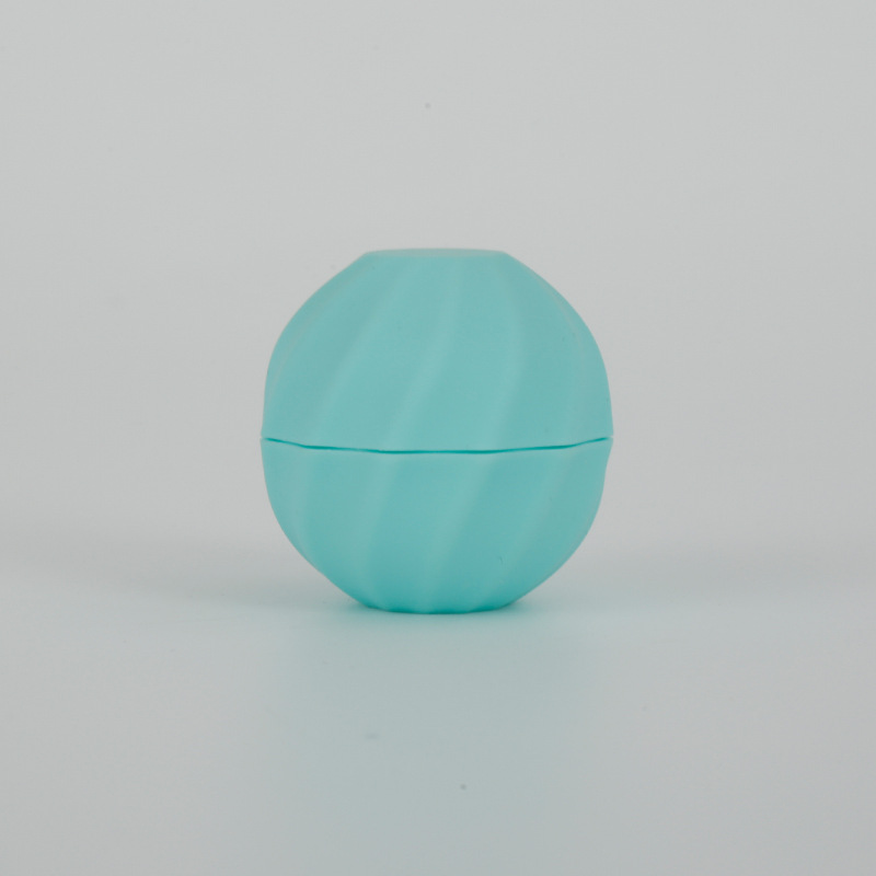 5 unids/set 7g tarro de bálsamo labial de plástico con forma de bola vacía con tapas esfera contenedores redondos tapa de tornillo tubo de lápiz labial herramienta de belleza: Amarillo claro