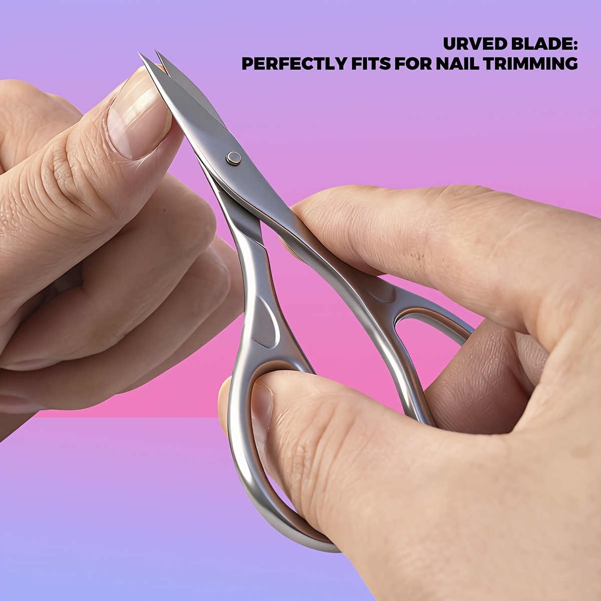 Professionele nagelschaar wenkbrauwen wimpers multifunctionele gebogen mes manicure pedicure nagel- en teennagelknipper