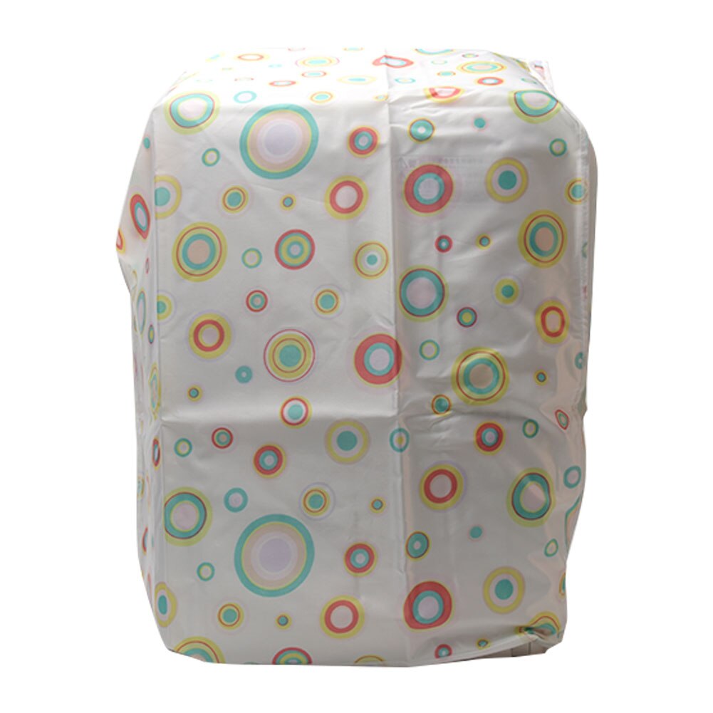 Washing Machine Cover Waterproof Front Loading Zipper Case Floral Printed Easy To Clean Home Dust Proof Accessory Decoration