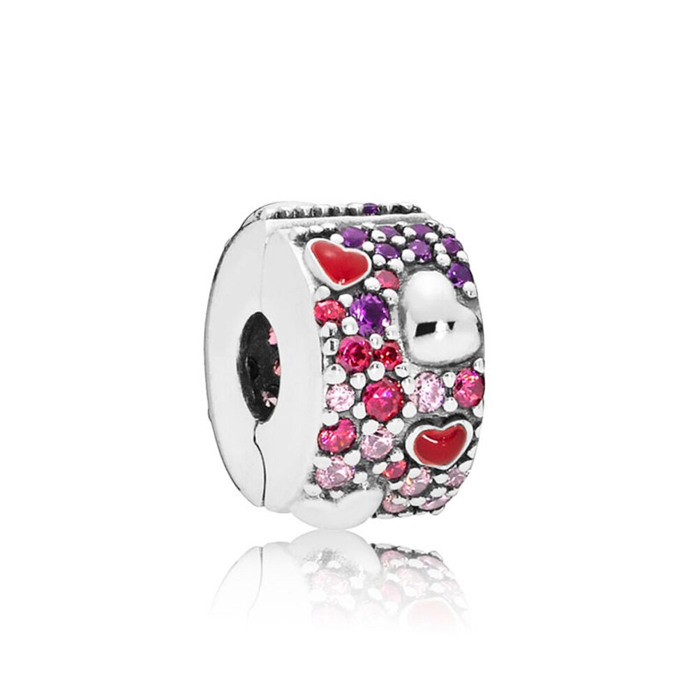2019 NUOVO 100% 925 di Sterling Silver Valentino Rob Bot CLUB Dadi Scintillante Freccia Fascino Amato Clip di Cuore Del Pendente braccialetto Regalo: 10