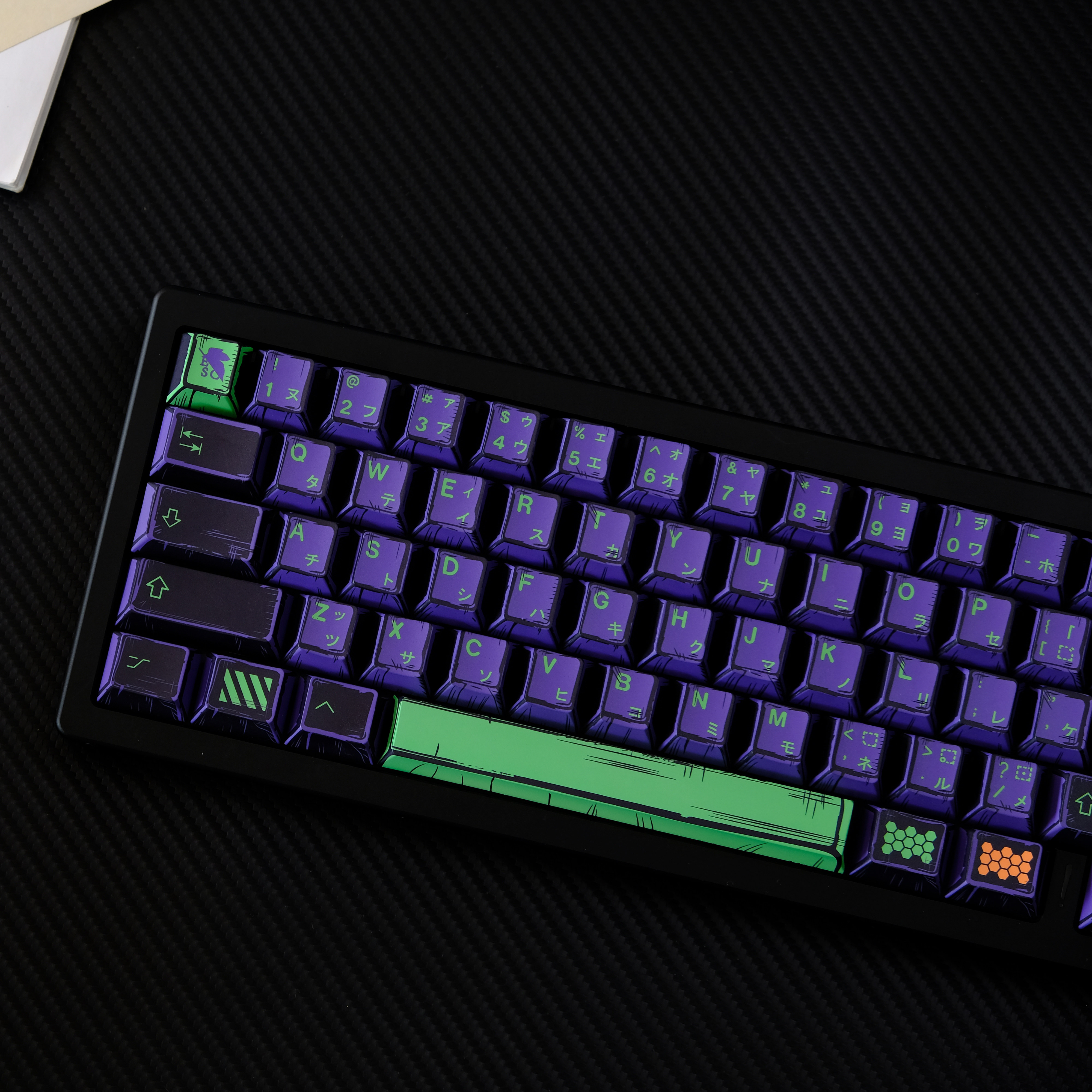 EVA 01 Mechanical keyboard Keycaps Cherry Profile PBT 78/151 Keys Dye-Sub Comic Style Keycaps For MX Switches Wooting ISO Layout