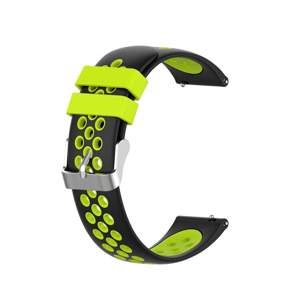 Värikäs rannekoru rannehihna amazfit bip pop u lite s kellon rannekkeet amazfit gts 2 stratos pace silikoni älykello ranneke: Musta vihreä