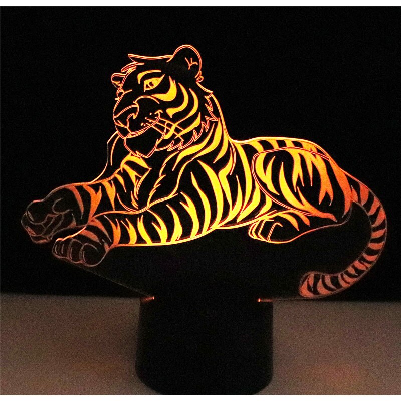 3D LED Nacht Lichter Tiger mit 7 Farben Licht für Heimat Dekoration Lampe Erstaunliche Visualisierung Optische Illusion genial