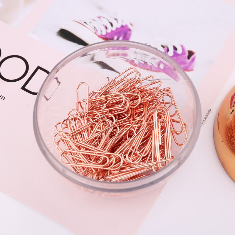 100 Stks/set Rose Gold Case Paperclip Grandado