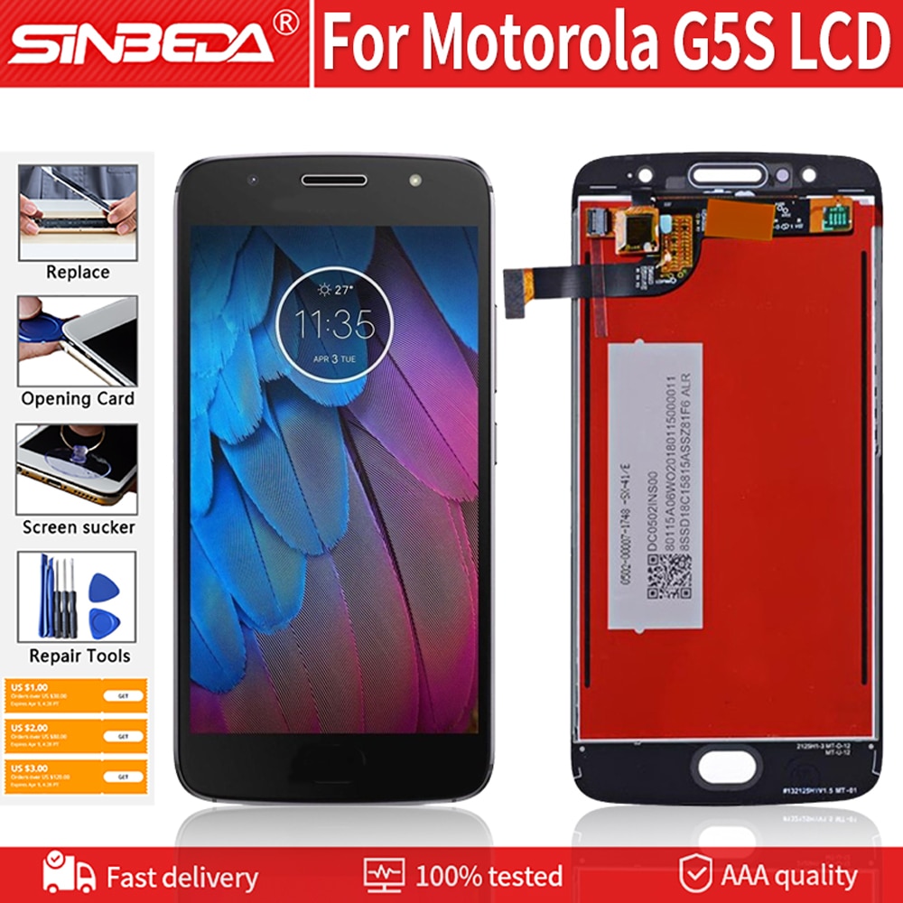 5.2 "Originele Voor Motorola Moto G5S Lcd Digitizer Touch Screen Vervanging Voor Moto G5s XT1793 XT1794 XT1792 Lcd screen