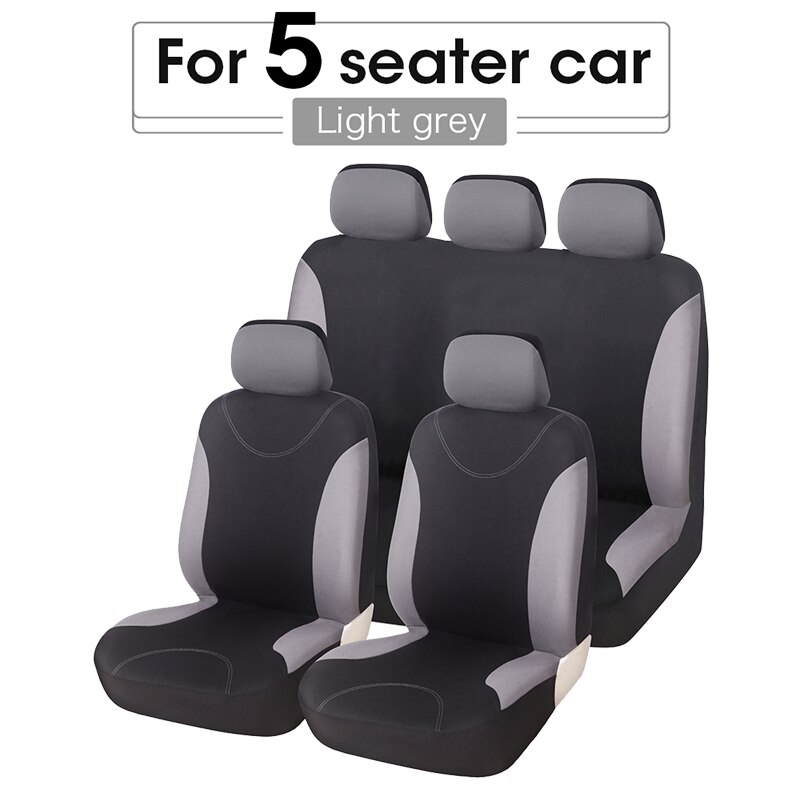Full Set Car Seat Covers on Blue,Front and Rear Seat Protection Universal Fit AutoTruck Van SUV,For Toyota Yaris Nissan Citroen: full set gray