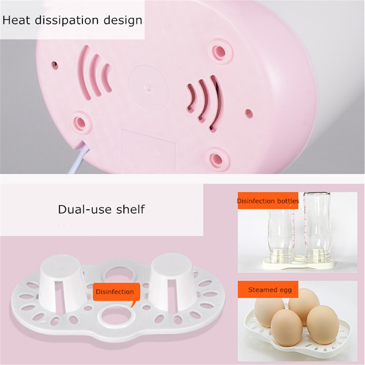 Double Bottle Sterilizer Milk Warmer for Breast Milk Feeding Baby Food Intelligent Thermostatic System