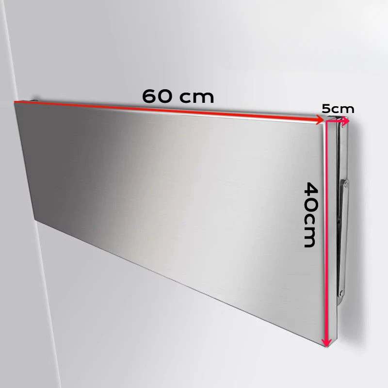 23.6*16in 304 Stainless Steel Folding Table Wall Mounted Shelve Home Kitchen Bathroom food truck garage sliver: Default Title