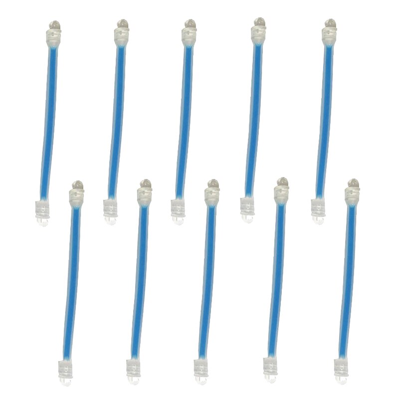 10Pcs Long Shape Hook Silicone Tennis Racket Vibration Dampener Shock Absorber: Blue