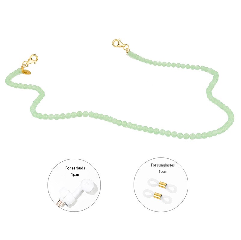 Candy Kleur Womens Glazen Ketting Spektakel Koord Zonnebril Kralen Lanyard Riem Ketting Brillen Chain Holder Touw