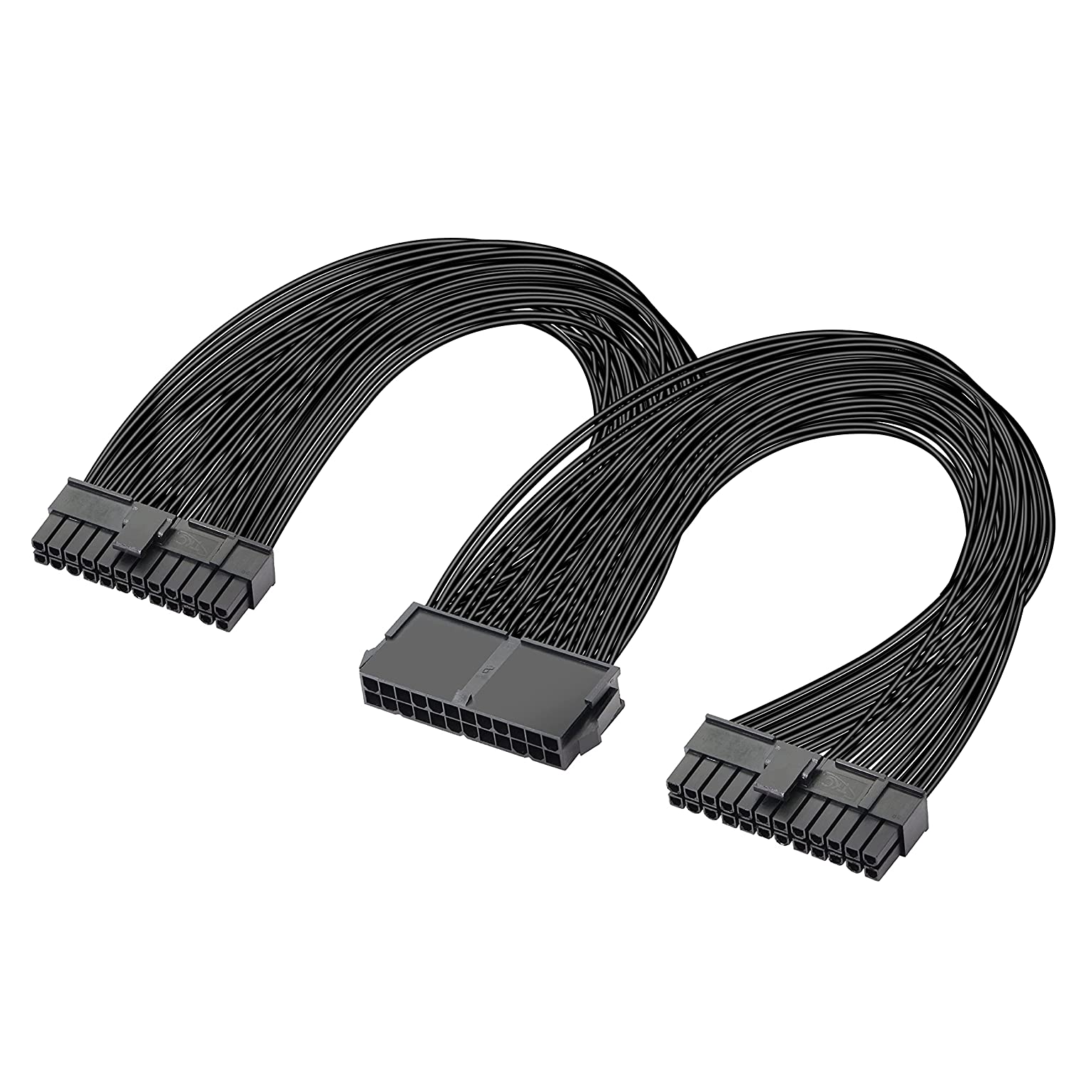 Dual PSU Voeding 24-pins ATX Moederbord Splitter Kabel ATX Moederbord Verlengkabel PSU Vrouw naar Man Y Adapter Kabel