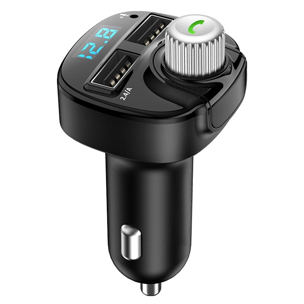 Cargador USB de pantalla Digital para iPhone, reproductor de MP3 Bluetooth para coche con pantalla LED, manos libres, música sin pérdidas: Default Title