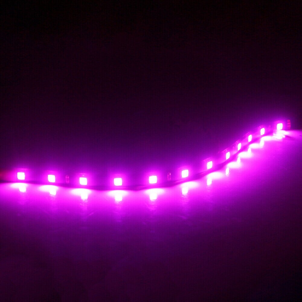 30Cm Motor Led Strip Smd Underbody Decoratieve Strip Licht Voor Auto Motorfiets Mooie Decoratieve Zachte Verlichting 5050 Led: Pink purple