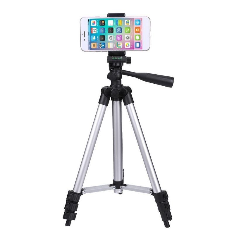 35-100 Cm Instelbaar Aluminium Camera Statief Met Mobiele Telefoon Mount Holder Clip Voor Voor Iphone Xs X 7 6S Samsung S10