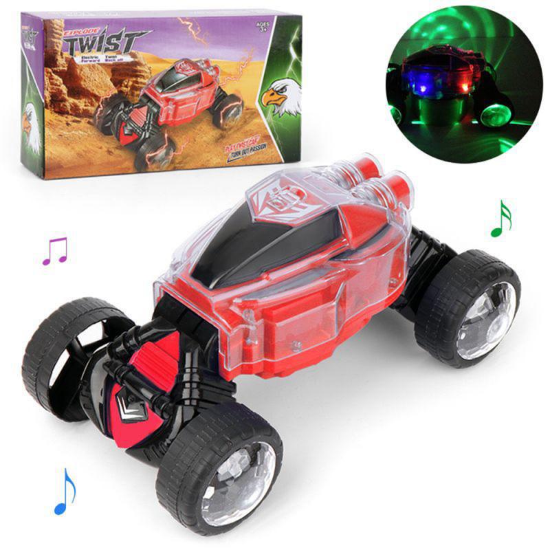 Stunt Auto 360 ° Vervorming Klimmen Elektrische Off-Road Auto Licht Muziek Voertuig Diecasts & Toy Vehicles Xmas voor Jongens: Red