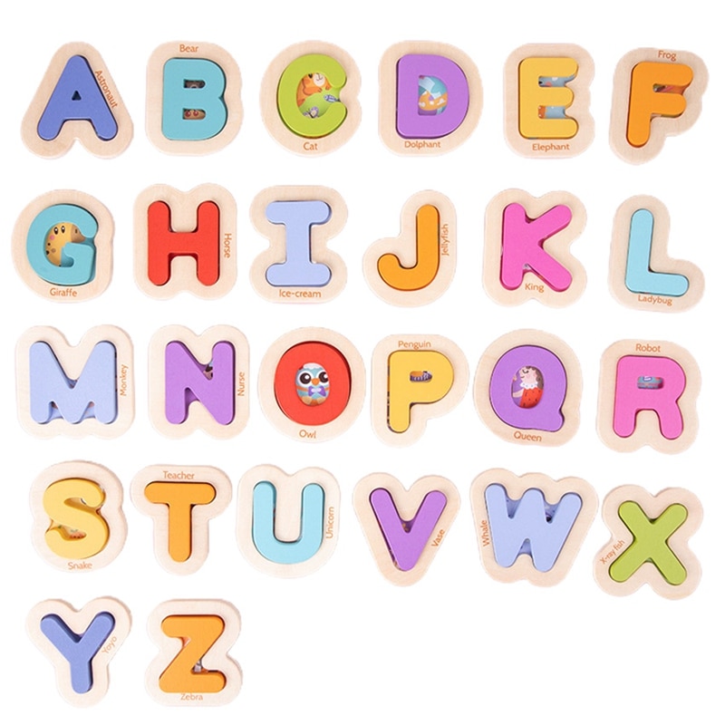 Wooden A-Z Letters With Magnetic Letters For Toddlers ABC Toddler Games For Spelling And Phonics