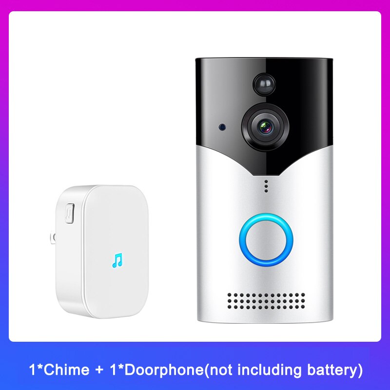 Tuya App Wifi Video Deurbel Camera Hd 1080P Wireless Home Camera Video Intercom Batterij Deurbel 166 Graden View pir Motion: option 2