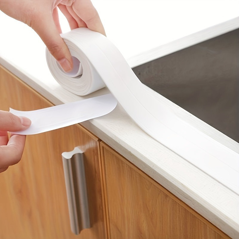 Wasserdichtes Dichtungsband, PVC, selbstklebend, für Badezimmer, Bad, Wand, Kleber, Aufkleber, Küche, Waschbecken, Dichtungsmasse, formfeste Dichtung, Abdeckband, Streifen
