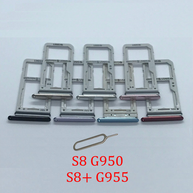 Bandeja de ranura para tarjeta SIM de teléfono Samsung Galaxy S8, G950F, G950FD, G950, Chip SIM, tarjeta Micro SD Original, adaptador y herramienta