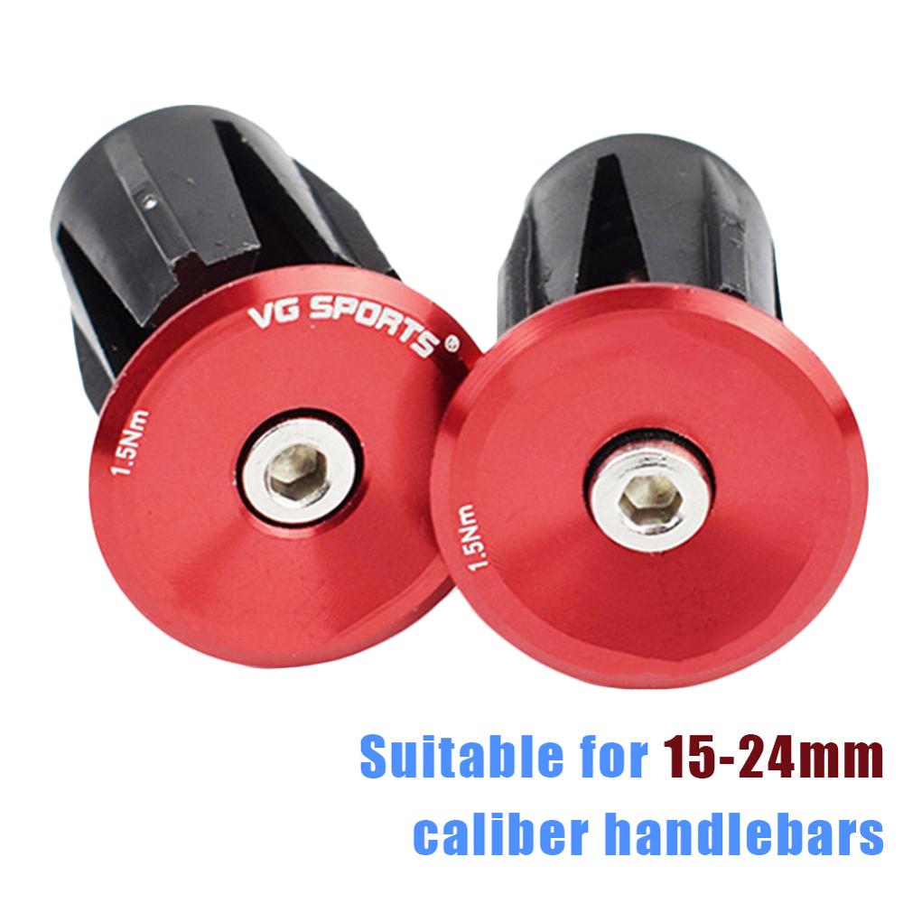 Tapones para manillar de bicicleta, accesorios para bicicleta de montaña y carretera, 1 par: Rojo