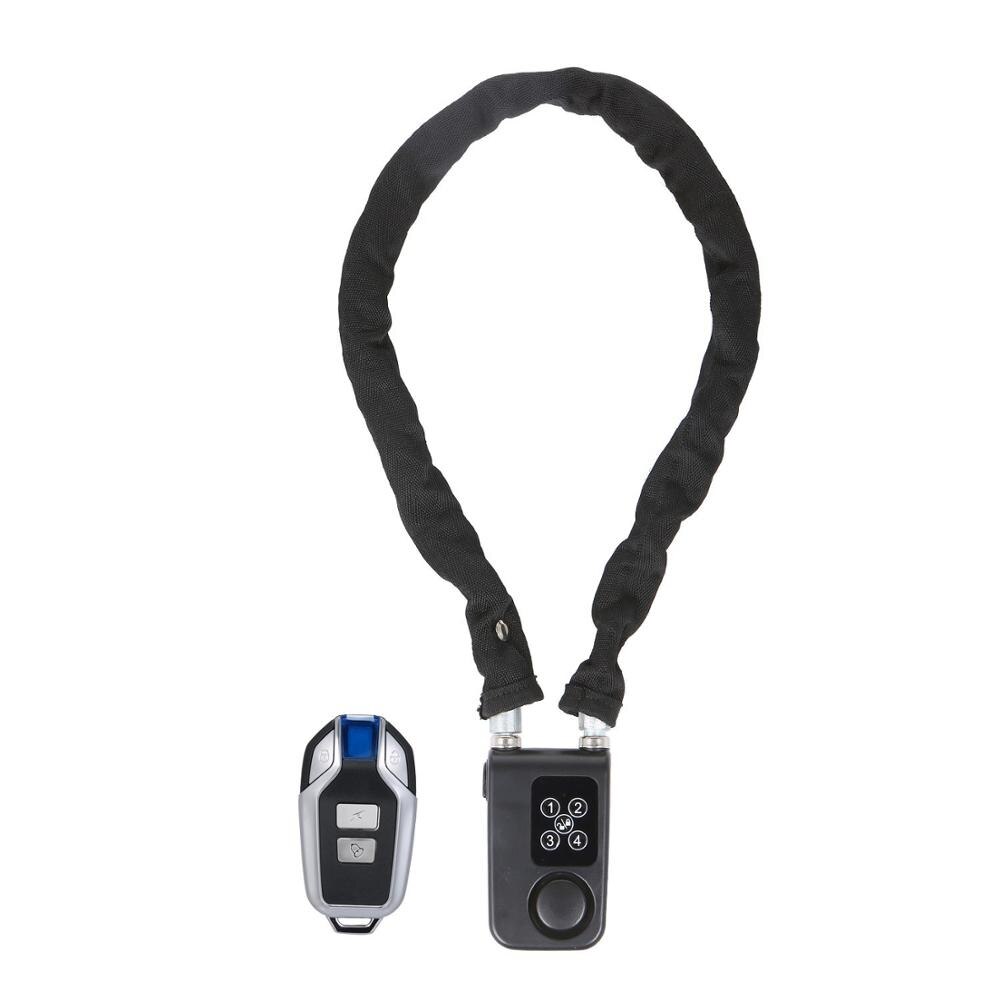 Keyless Password Lock Wireless Remote Control Lock 80CM Steel Chain Anti Theft Alarm Lock Digital Smart Lock for Bicycle