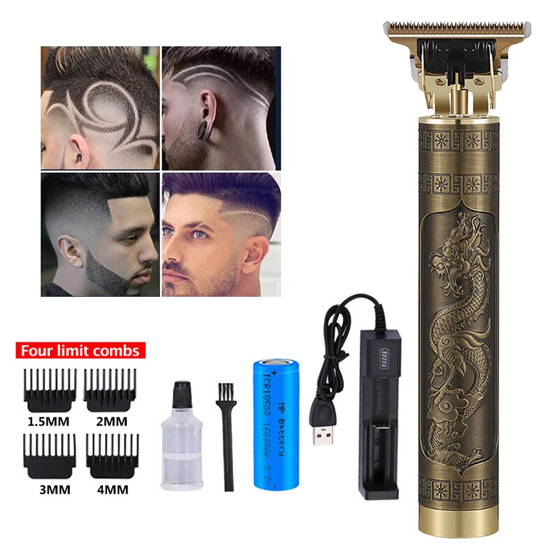 Hår trimmer usb genopladelig trimmer til mænd trådløs barbermaskine hårklipper barber hårskæremaskine haircut styling værktøj: E