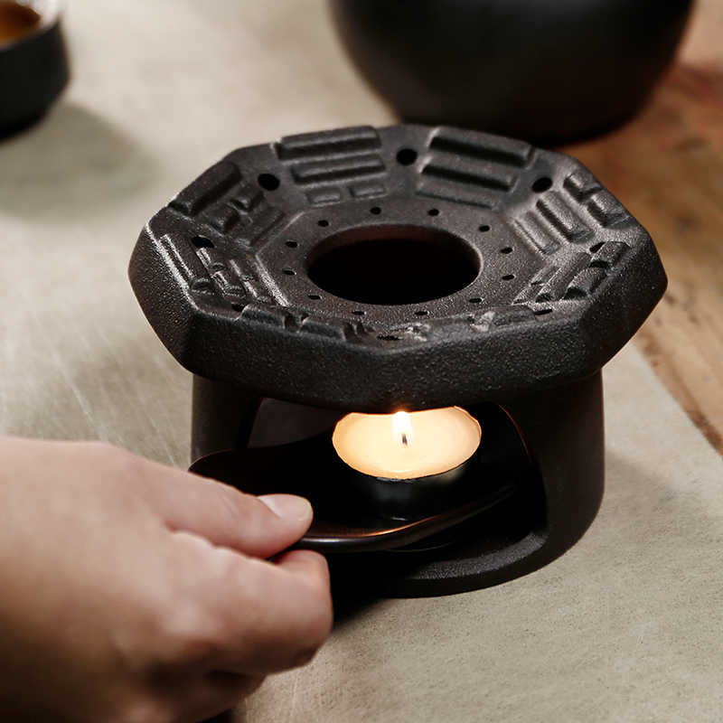 Lampe à alcool en céramique | Poterie, chauffage , réchaud, thé , poêle à thé grossière, bougie chauffante, thé, café, support de théière